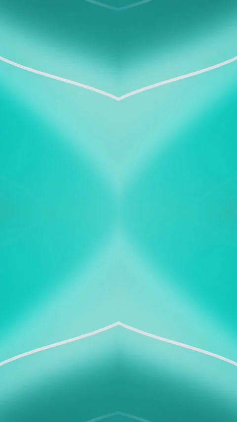 Abstract Teal Symmetrical Motion Background with Curved White Lines Vidéo 334921042