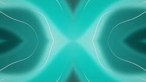 Abstract Teal Symmetrical Motion Background with Flowing Curves Vídeo Stock 334921298