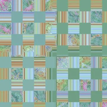 Abstract teal technology blocks background in pencil Illustrazione stock