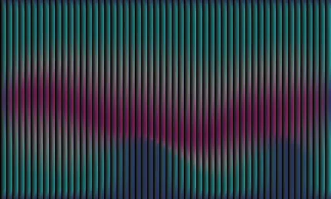 Abstract teal vertical stripes pattern with glowing magenta and purple ligh.. Stock Illustration