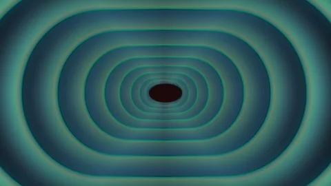 Abstract Teal Vortex Tunnel Background Loop Futuristic Optical Illusion Video stock 332600173