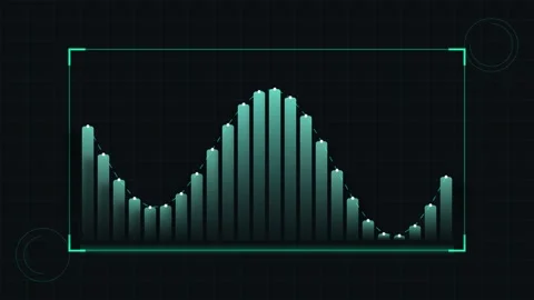 Abstract Teal Waveform Audio Visualizer | Futuristic Digital Sound Waveform Stock Footage 346661772