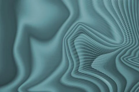 Abstract teal waves with distorted grid texture for modern digital background Stock Illustration