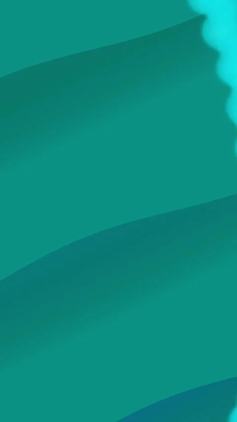 Abstract Teal Wavy Background with Glowing Floating Orbs Vídeo Stock 334704065