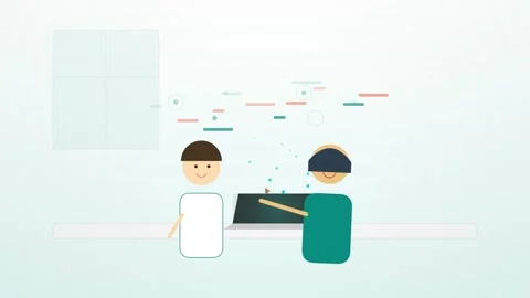 Abstract team collaboration with digital data connections and communication.. Stock Footage 344638693