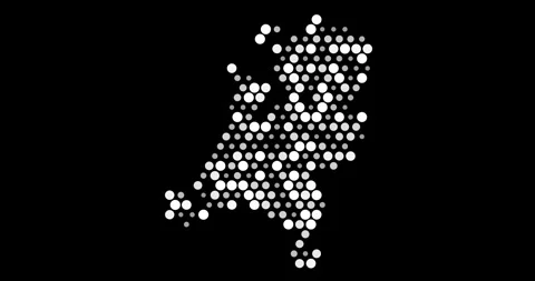 Abstract Tech Art of Netherlands Map Stock Footage 311651484