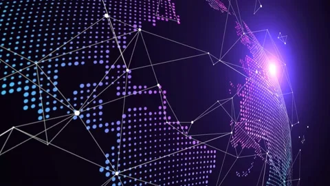 Abstract Tech Background and Network Visualization Stock Footage 170367073