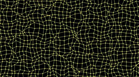 Abstract tech background of animated colorful lines and dots. seamless wavy イラスト素材