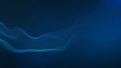 Abstract tech background born particles in ware form. Corporate, connection n Stock Illustration