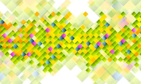 Abstract tech background with colorful squares 스톡 일러스트