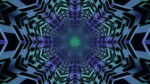 Abstract tech background design with seamless patterns and neon lights in motion Stock Footage 157191753