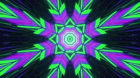 Abstract tech background design with seamless patterns and neon lights in motion Stock Footage 157191848