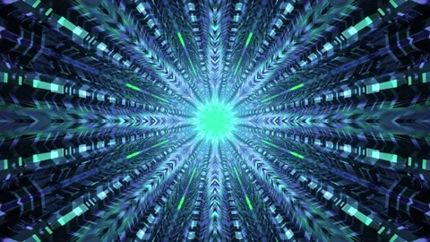 Abstract tech background design with seamless patterns turning from blue to Stock Footage 157192019