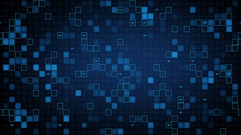 Abstract Tech Background with Dynamic Blue Data Particles 스톡 동영상 281867299