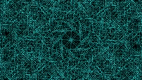 Abstract tech background with geometric data network connections and plexus.. Stock Footage 336886011