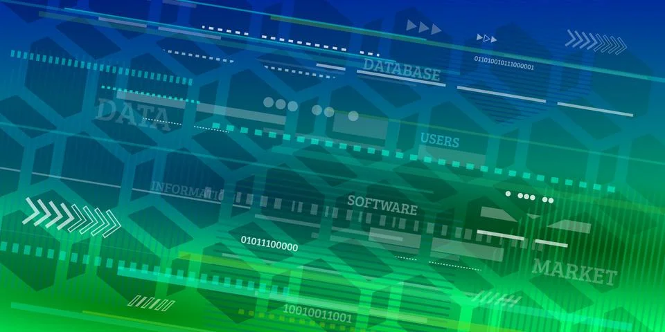 Abstract tech background with geometric shapes. Stock Illustration