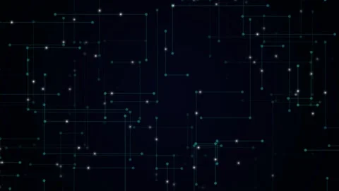 Abstract Tech Background With Glowing Circuit Lines Video stock 341980165