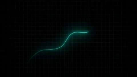 Abstract tech background. Green glowing exponential chart animation. Neon g.. Stock Footage 313589984