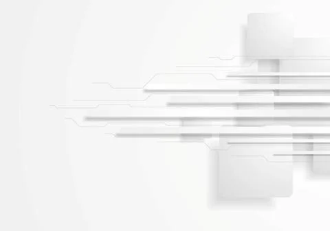 Abstract tech background with grey paper squares Abstract tech background ... Stock Photos