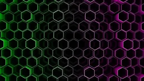 Abstract tech background with hexagons Stock Illustration