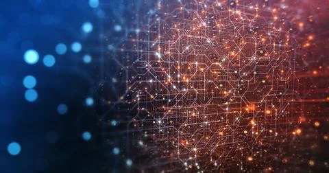 Abstract tech background made of printed circuit board. Stock Illustration