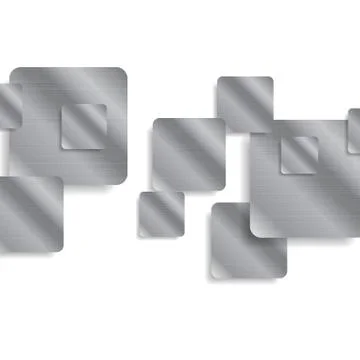Abstract tech background with metal squares Illustrazione stock
