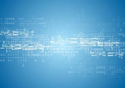 Abstract tech background with squares and circles Stockillustratie