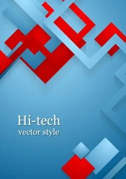 Abstract tech background with squares イラスト素材