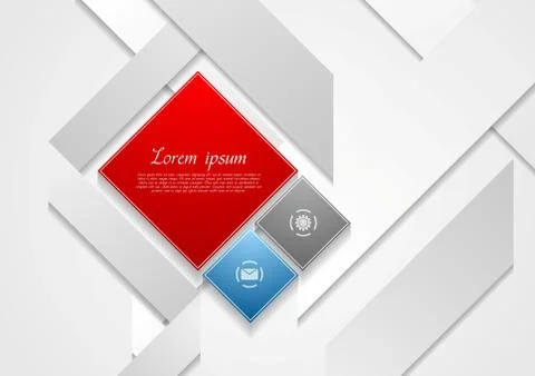 Abstract tech background with squares イラスト素材