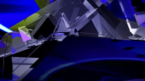 Abstract tech background video loop with intersecting geometric shapes Stock Footage 292833796