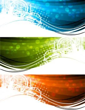 Abstract tech banners Stock Illustration