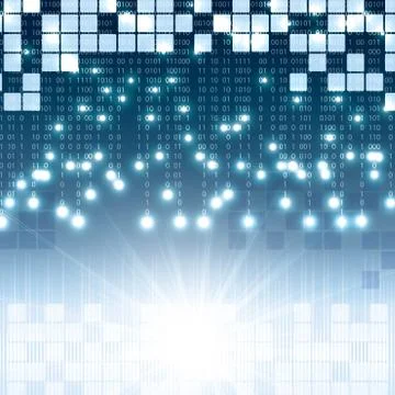 Abstract tech binary background Stock Illustration