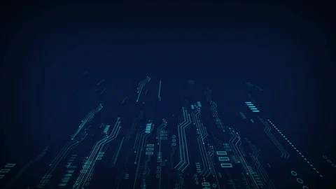 Abstract tech blue background Stock Footage 89976528