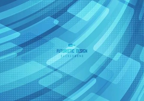 Abstract tech blue gradient style decorative design. Stock-Illustration