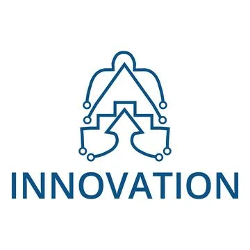 Abstract tech character of circuit Stock Illustration