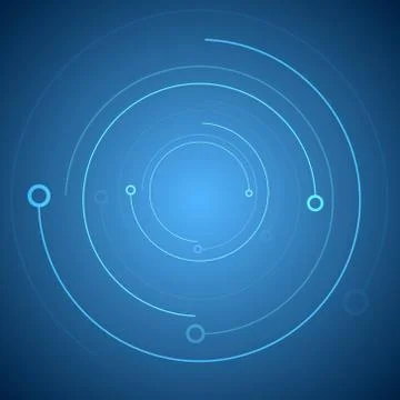 Abstract tech circle circuit board background イラスト素材