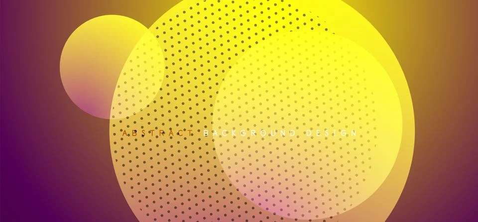 Abstract tech circles vector background, technology digital bubbles Stock Illustration