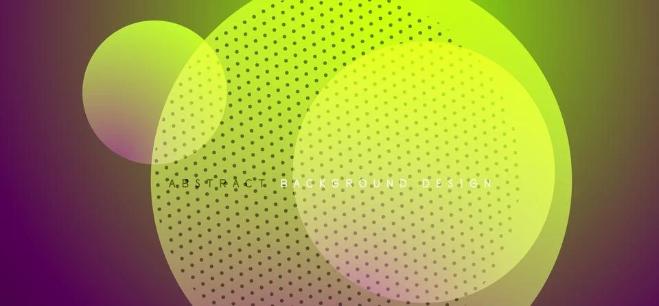 Abstract tech circles vector background, technology digital bubbles Stock Illustration