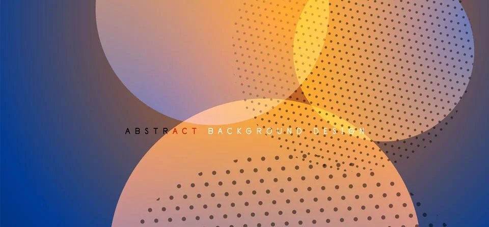 Abstract tech circles vector background, technology digital bubbles Illustrazione stock