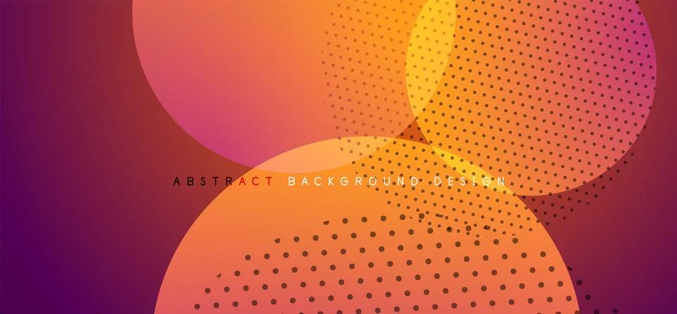 Abstract tech circles vector background, technology digital bubbles Illustrazione stock