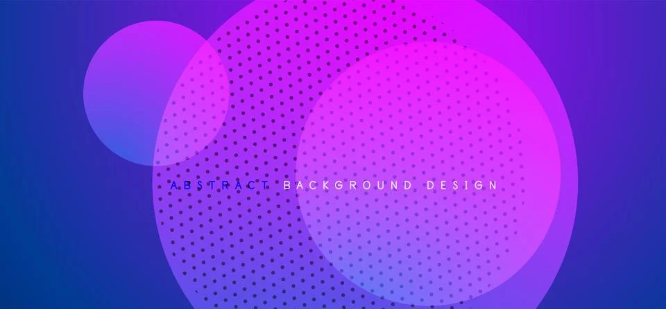 Abstract tech circles vector background, technology digital bubbles Stock Illustration