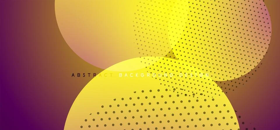 Abstract tech circles vector background, technology digital bubbles Stock Illustration