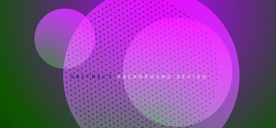 Abstract tech circles vector background, technology digital bubbles Stock Illustration