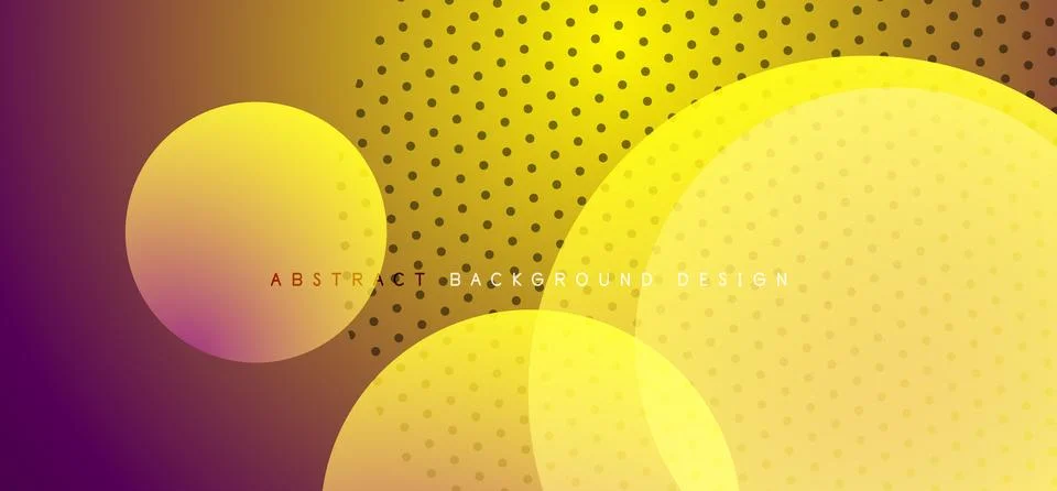 Abstract tech circles vector background, technology digital bubbles Stock Illustration