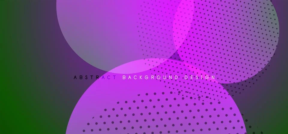 Abstract tech circles vector background, technology digital bubbles Stock Illustration
