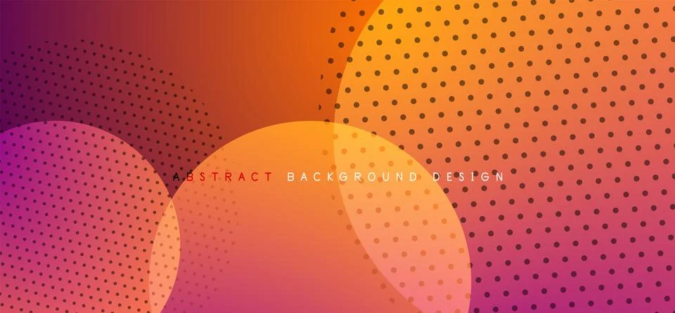 Abstract tech circles vector background, technology digital bubbles Stock Illustration