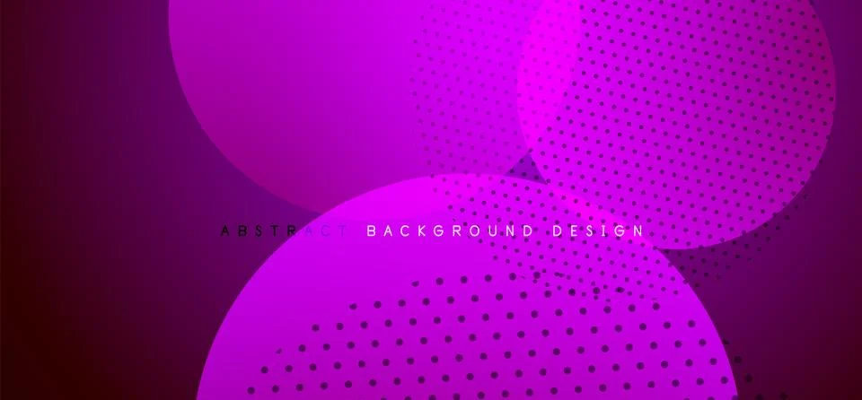 Abstract tech circles vector background, technology digital bubbles Stock Illustration