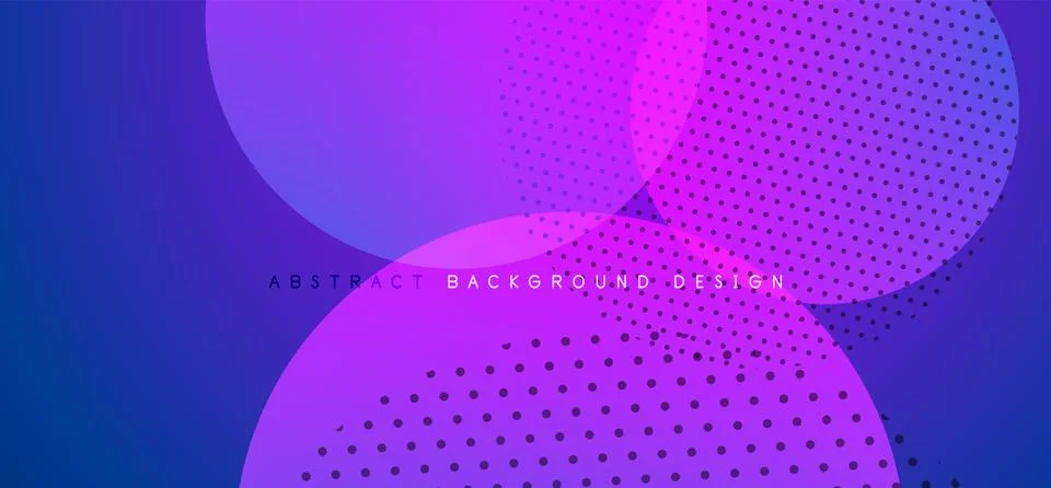 Abstract tech circles vector background, technology digital bubbles Illustrazione stock