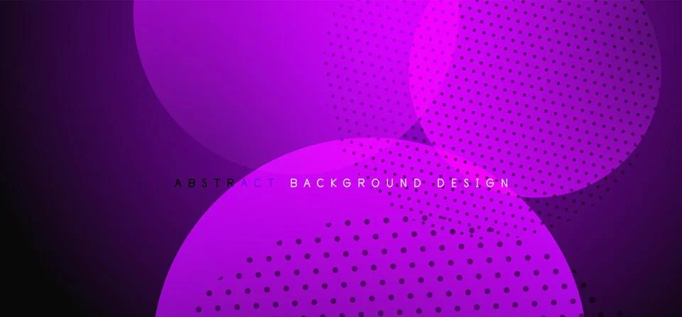 Abstract tech circles vector background, technology digital bubbles Stock Illustration