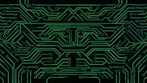Abstract tech circuit board background. Stock Footage